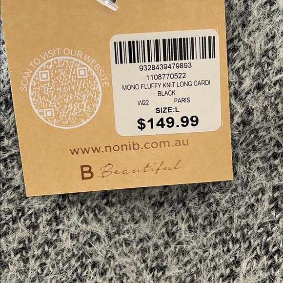 MONO FLUFFY KNIT LONG CARDI size L from - Picture 6 of 8